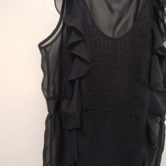 🖤 Black Sheer Camisole Top – Size Small - Picture 3 of 9